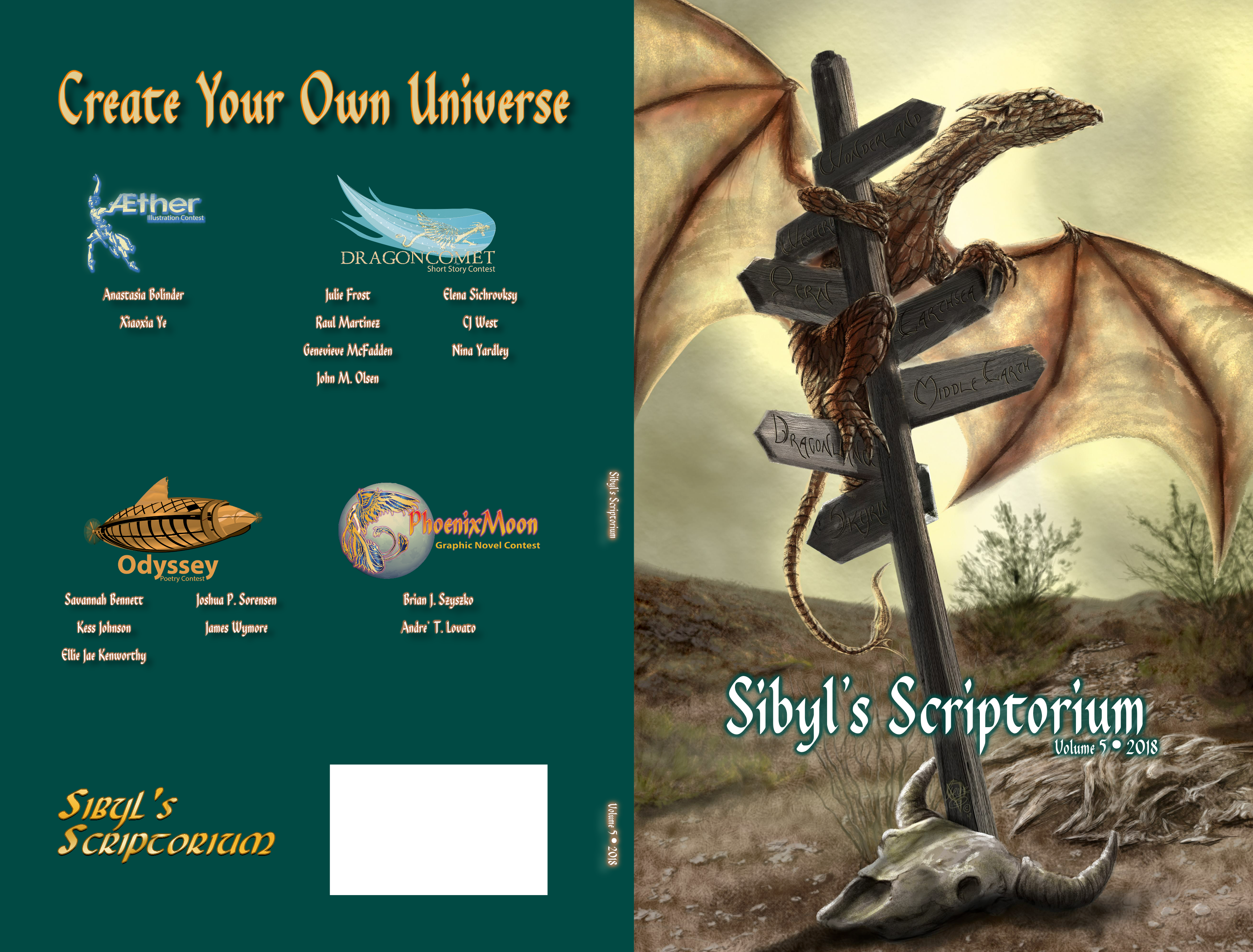 Jenna Eatough Portfolio Cover Design Sibyl's Scriptorium Vol 5